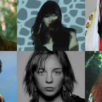 Image of six Sound Generator artists 2024. Top left: Arun Sood, Top middle: An-Ting Chang, Top right: Francesca Simmons, Bottom left: Hang Linton, Bottom middle: Pheobe Law, Bottom right: Rosie Tee