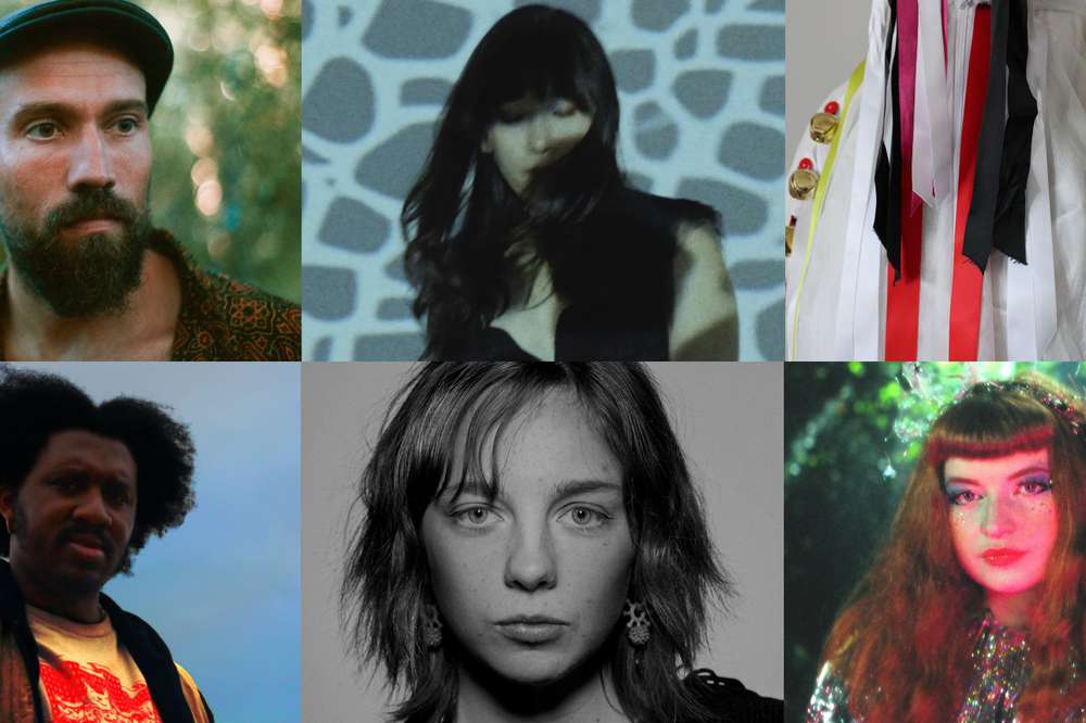 Image of six Sound Generator artists 2024. Top left: Arun Sood, Top middle: An-Ting Chang, Top right: Francesca Simmons, Bottom left: Hang Linton, Bottom middle: Pheobe Law, Bottom right: Rosie Tee